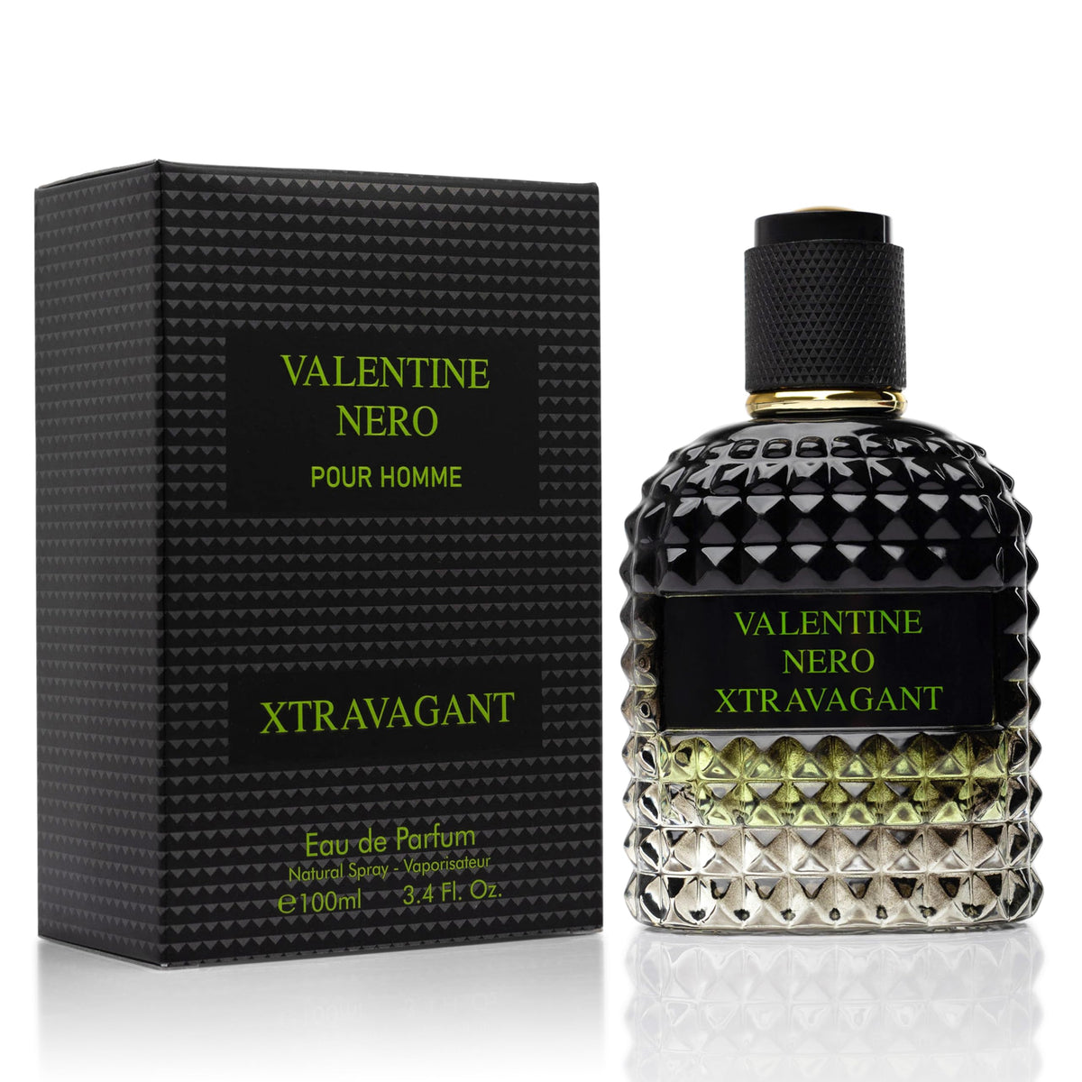 Urban Collection Valentine Nero Xtravagant bottle front for a bold daily scent.