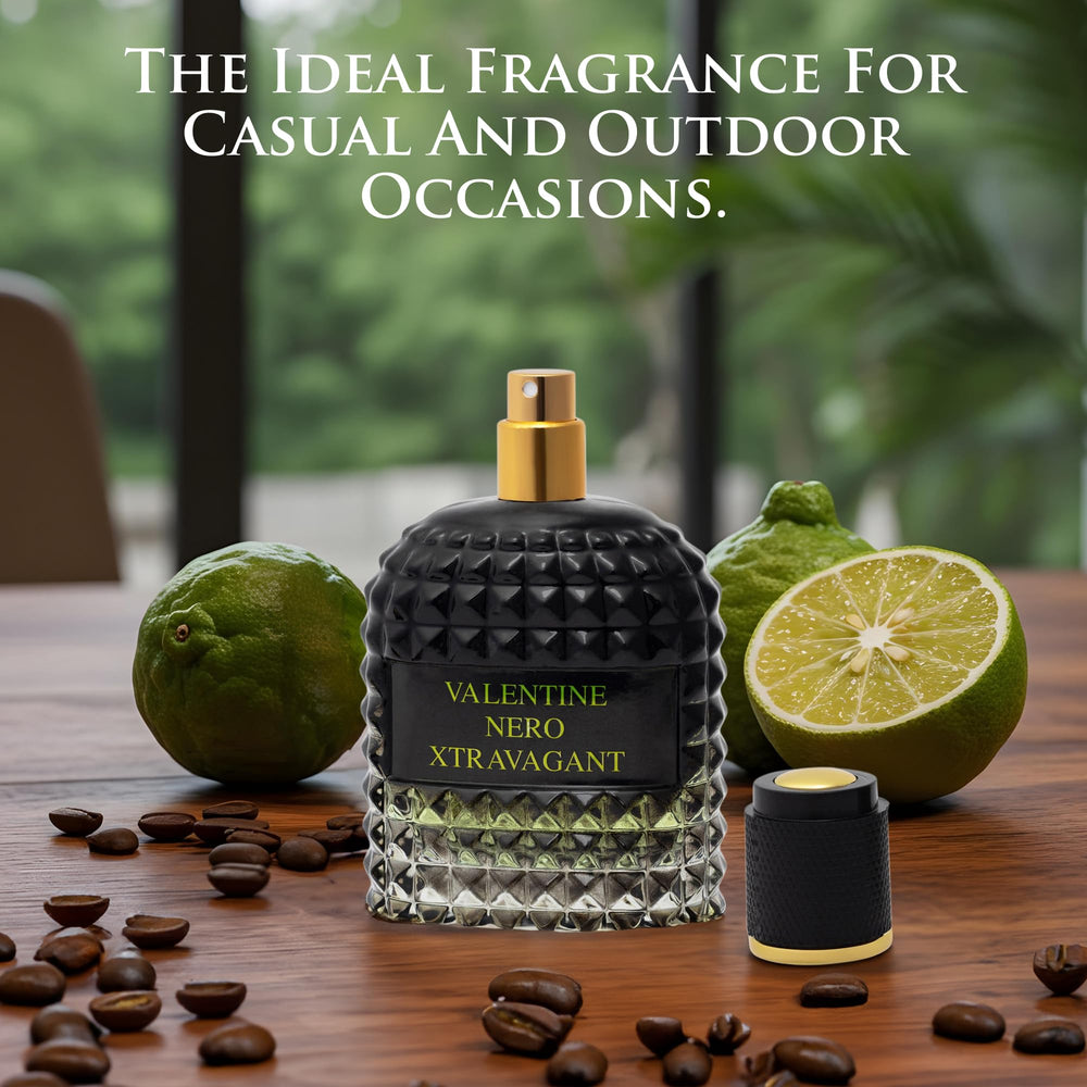 Urban Collection Valentine Nero Xtravagant vetiver-base detail conveys lasting woody elegance.