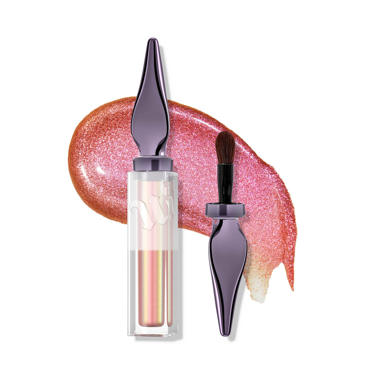 URBAN DECAY 24/7 Glaze-On Sunshine Tax bottle with pink gold shimmer
