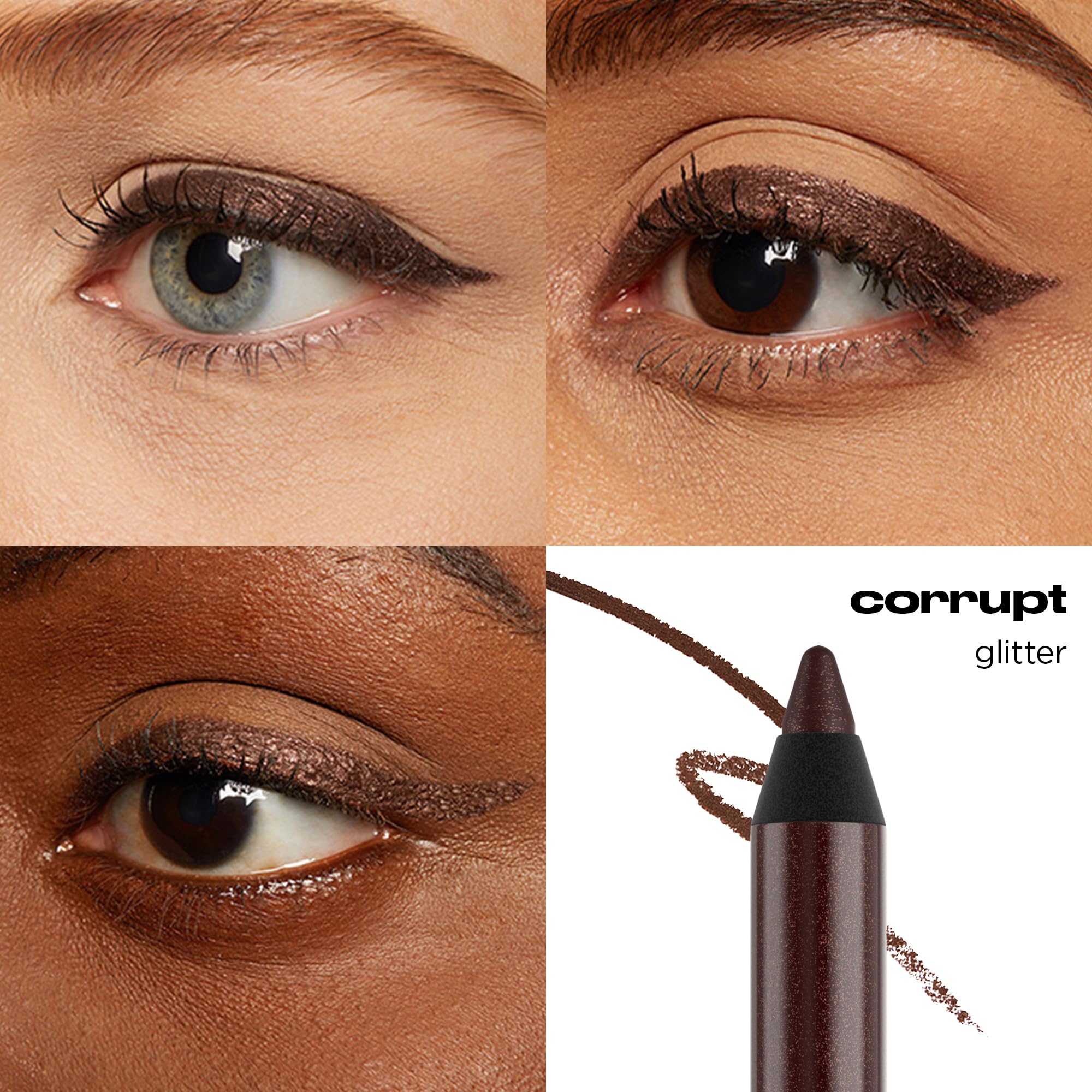Urban Decay 24/7 Glide-On Corrupt pencil tip close-up.