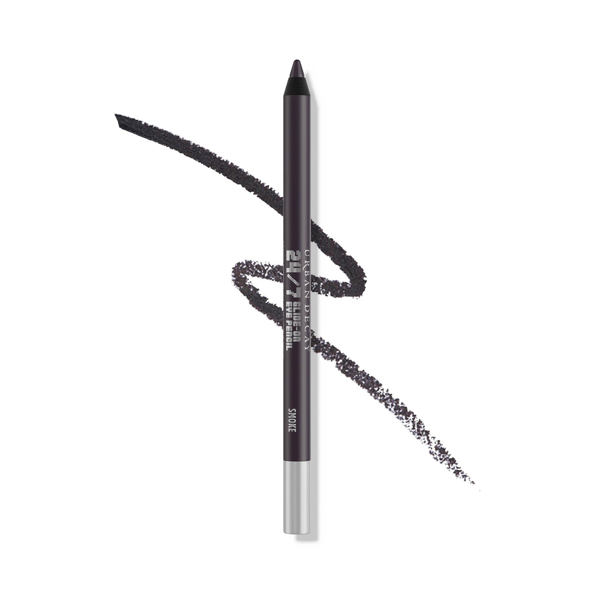 Urban Decay 24/7 Glide-On Eyeliner Pencil in Smoke; deep matte gray for precise, long-wearing definition.