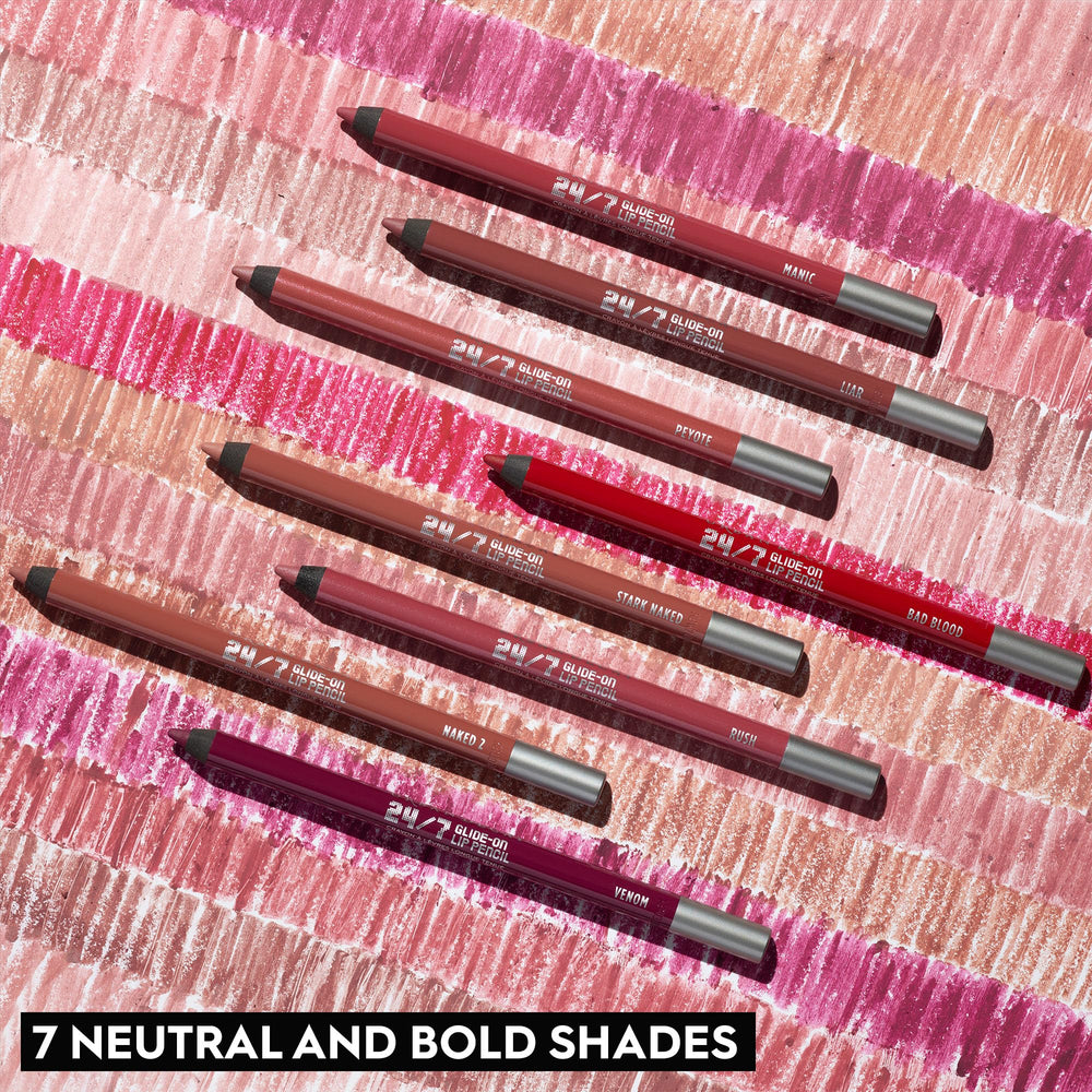 Urban Decay 24/7 Glide-On Lip Pencil Liar Mauve Nude prevents feathering