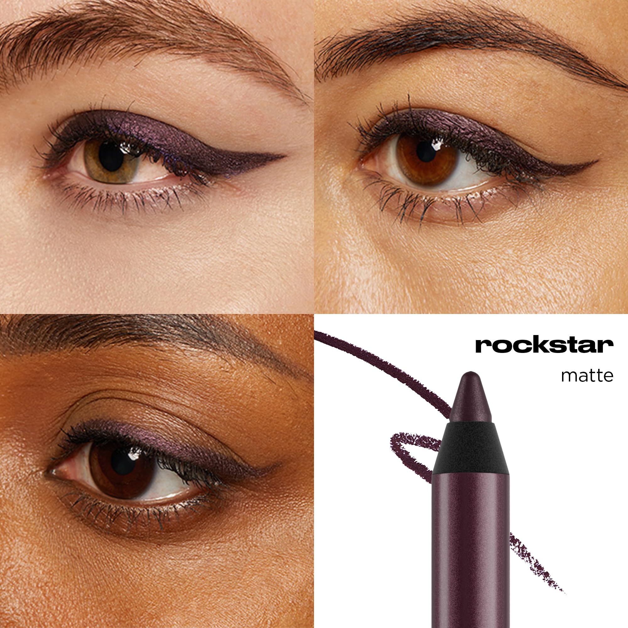 URBAN DECAY 24/7 Glide-On Rockstar swatches on skin reveal rich pigment