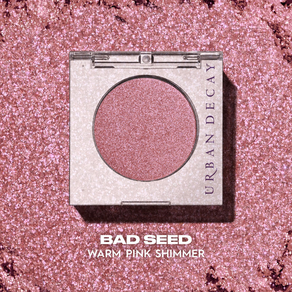 Urban Decay 24/7 Bad Seed swatch close-up reveals rich pigment and shimmer