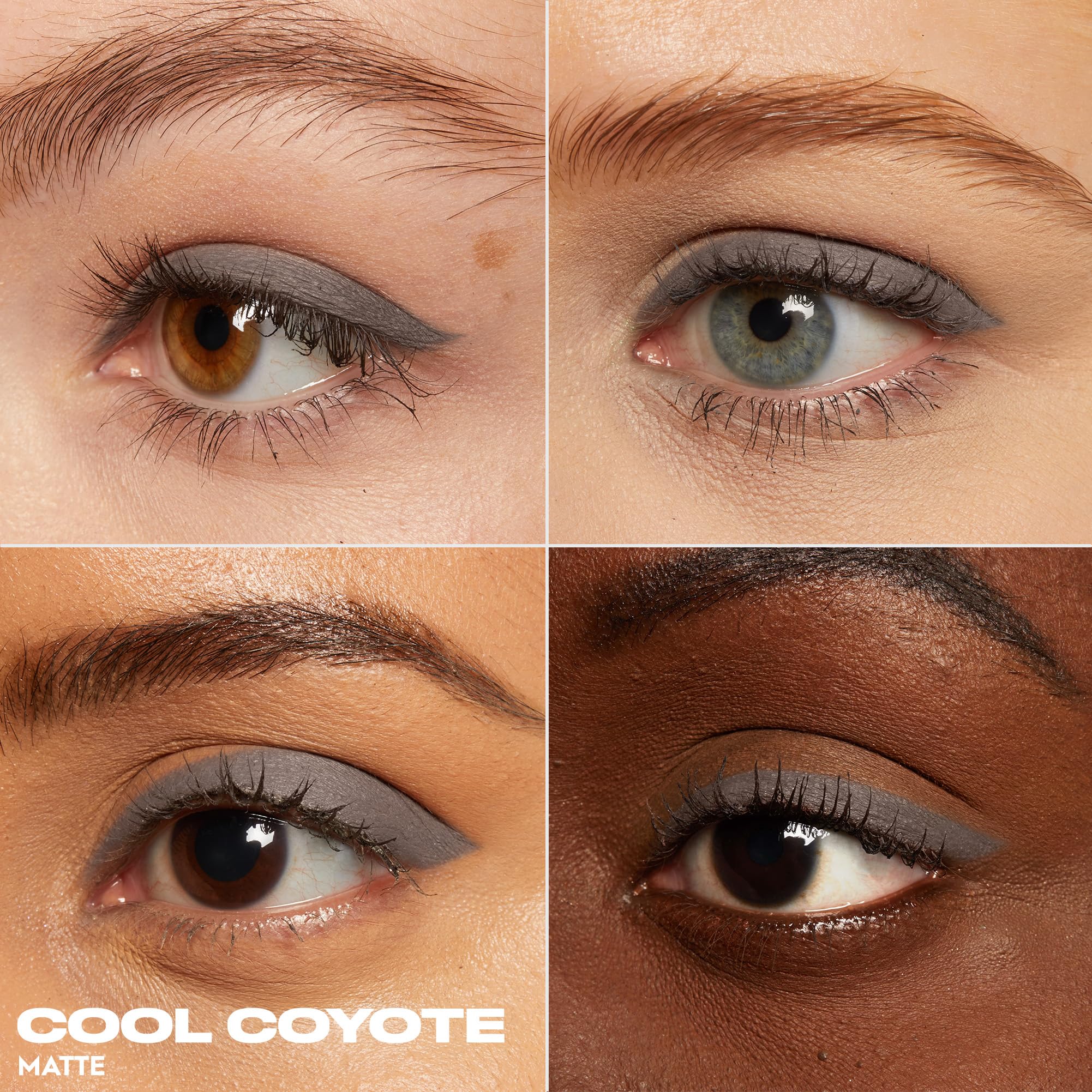 Urban Decay 24/7 waterproof waterline swatches in Cool Coyote show neutral depth