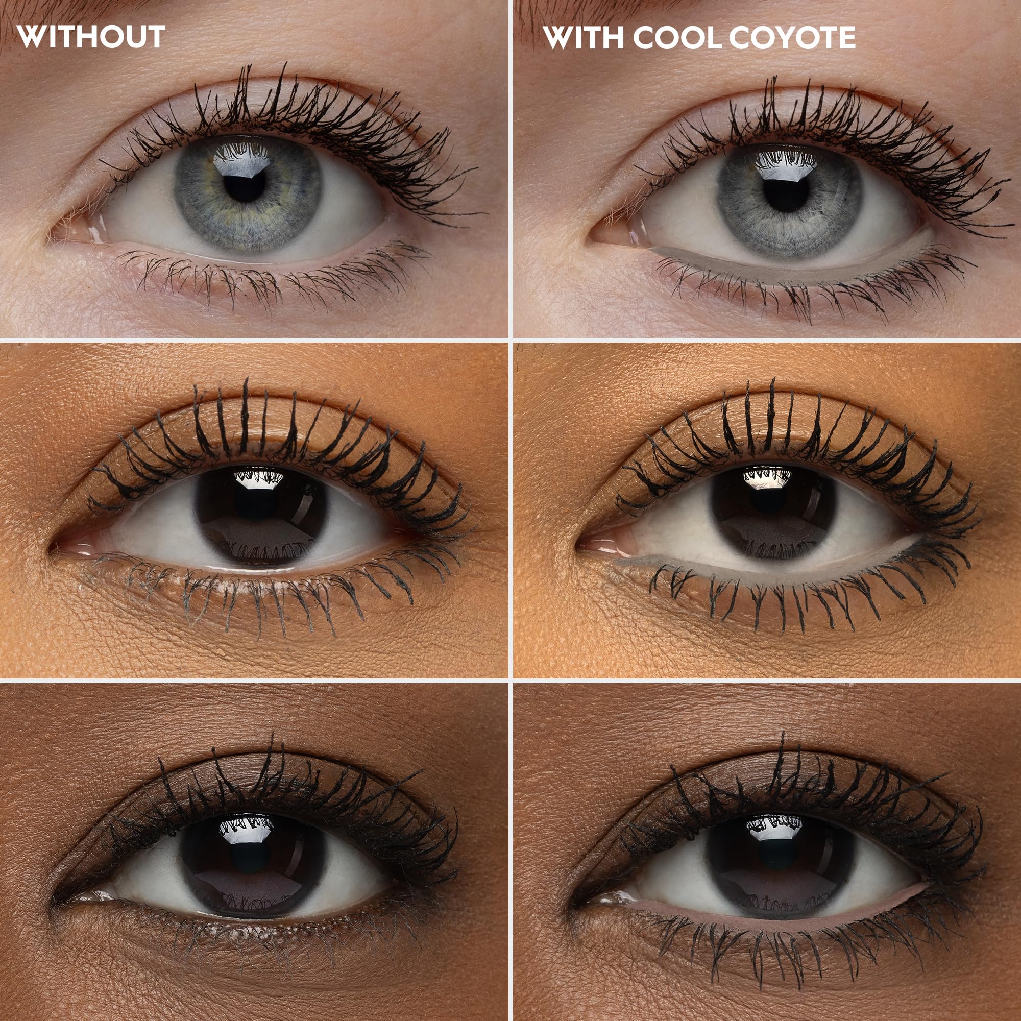 Urban Decay 24/7 waterline swatch sheet showcases versatile neutral shades