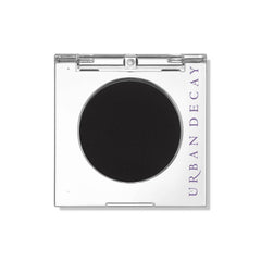 Urban Decay 24/7 Eyeshadow Single Blackout compact close-up showing deep matte pigment for smoky eyes.