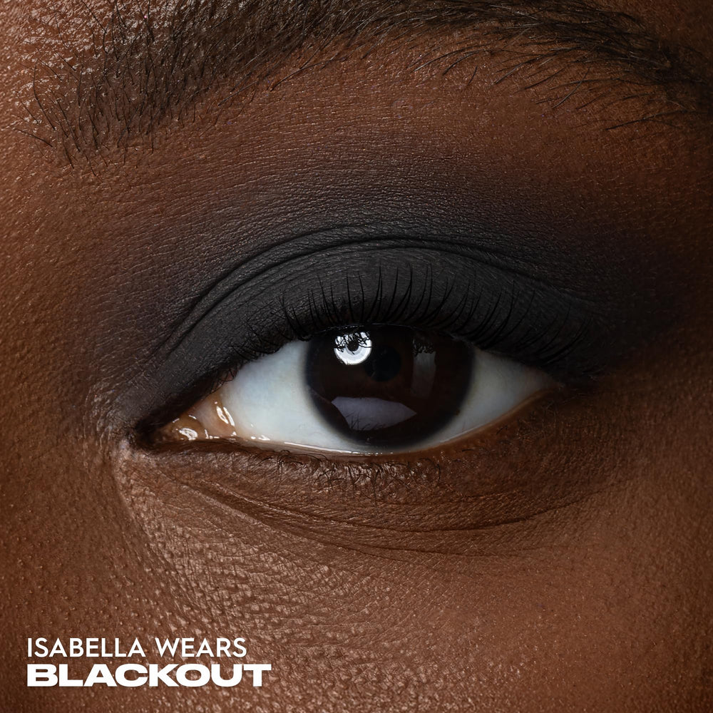 Urban Decay 24/7 Eyeshadow Single Blackout swatch on arm highlights rich pigment and even texture.