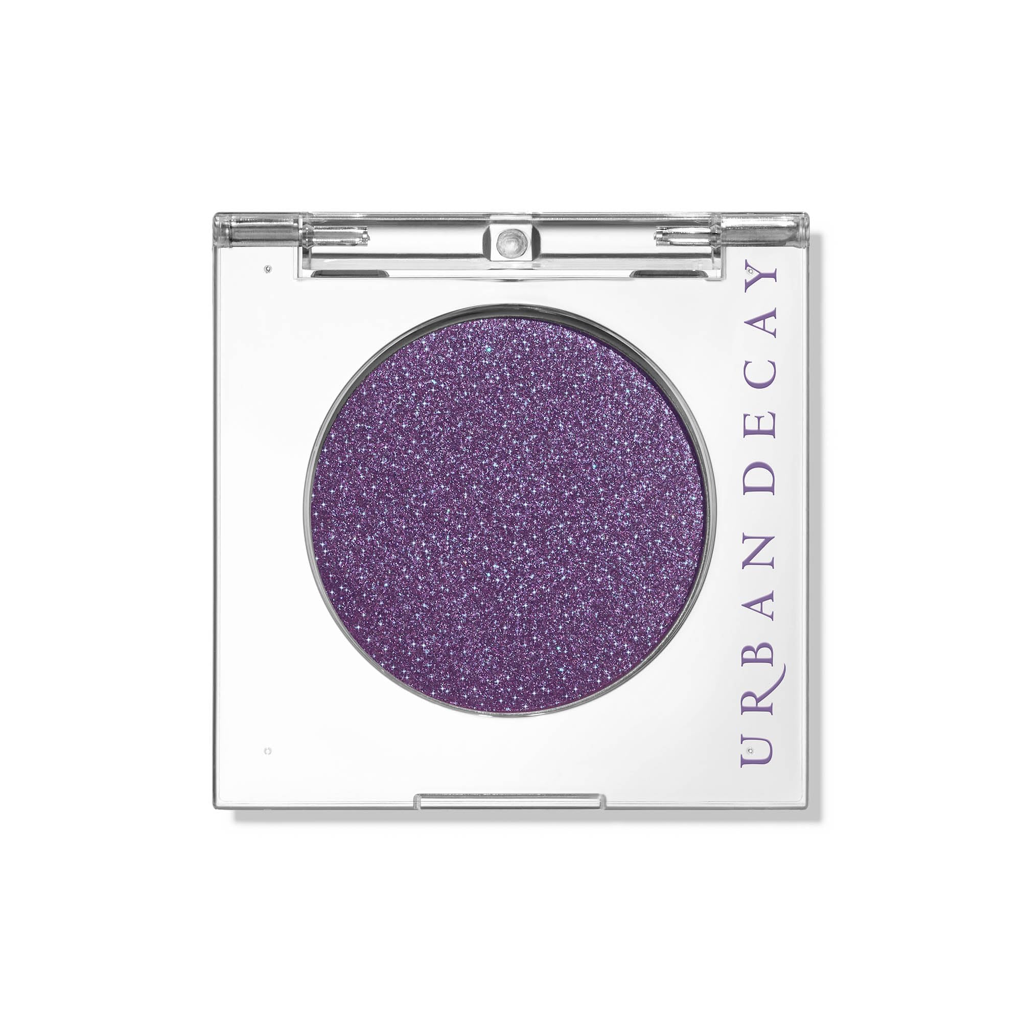 Urban Decay 24/7 shadow single in deep purple shimmer with blue shift for crease-free, long-wear color.