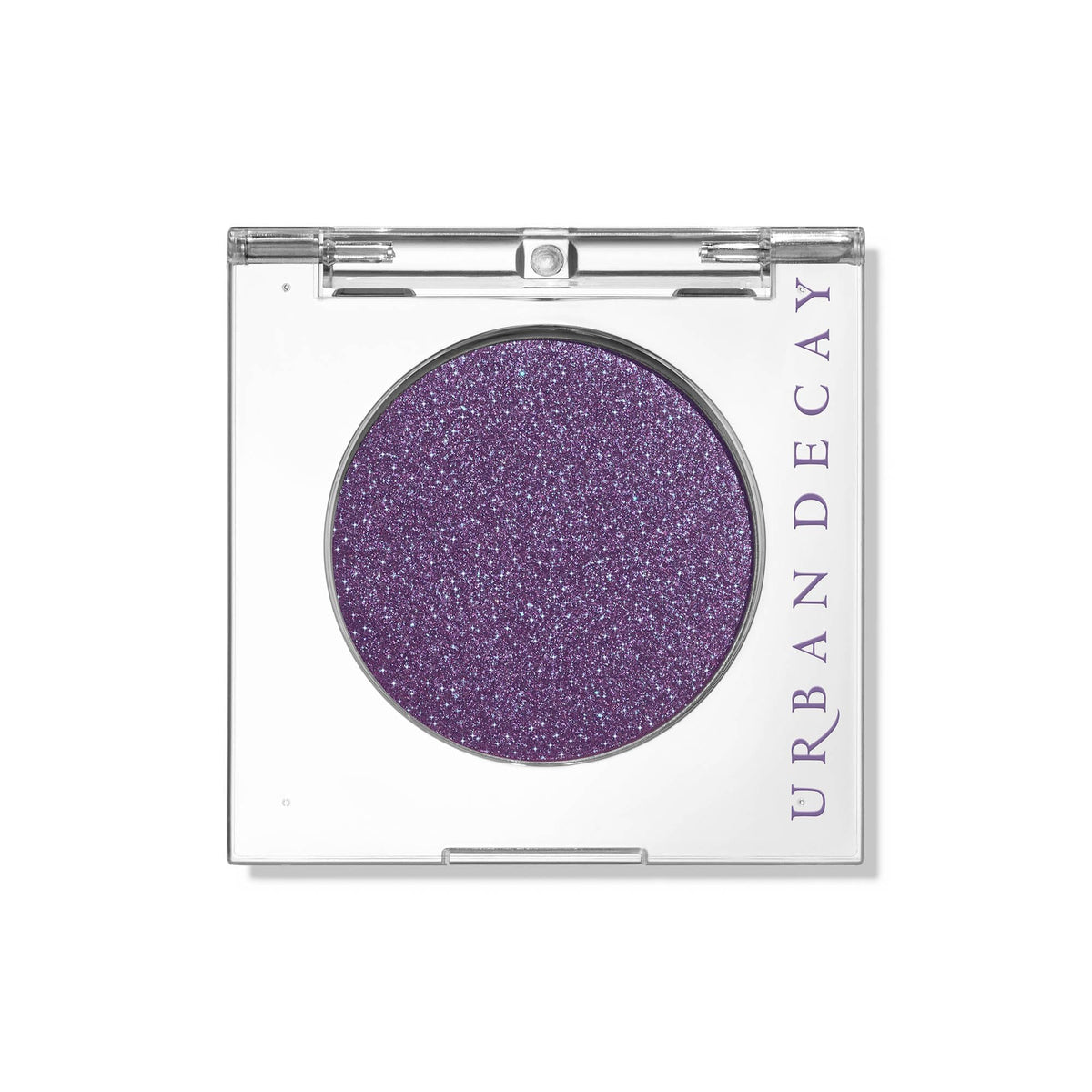 Urban Decay 24/7 shadow single in deep purple shimmer with blue shift for crease-free, long-wear color.