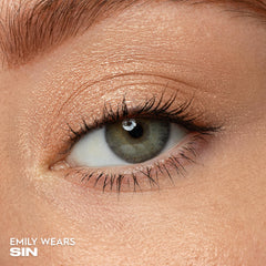Urban Decay 24/7 Eyeshadow Single Sin brushed for bold, evening-appropriate impact.