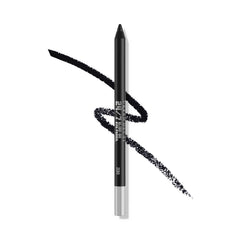 Urban Decay 24/7 Glide-On eyeliner pencil close-up shows matte black crisp lines