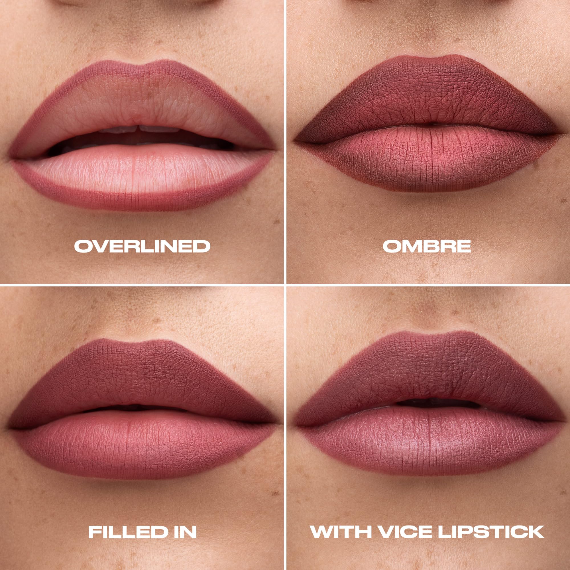 Urban Decay Luv Ya Backtalk on lips for a natural, defined look.