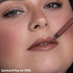 Urban Decay 24/7 Glide-On Lip Pencil precise definition on cleanly lined lips.
