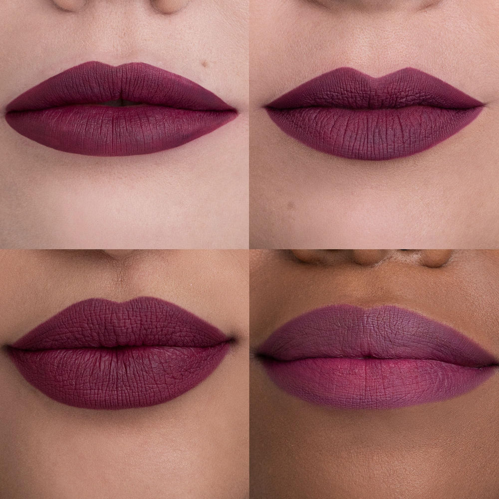 URBAN DECAY Venom closeup on lips highlights precise line and color payoff
