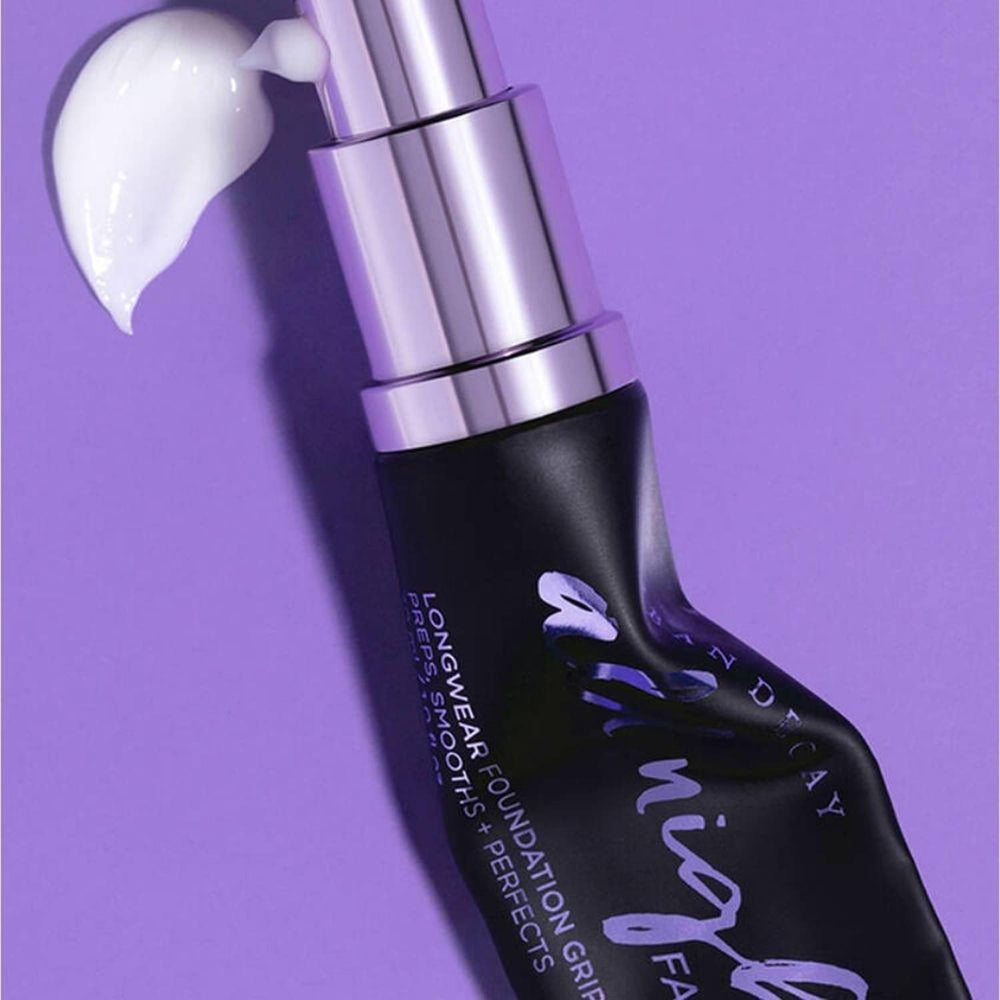 Urban Decay All Nighter on skin demonstrates longer-lasting makeup wear.