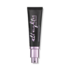 Urban Decay All Nighter primer bottle showing longwear base for smoother foundation.
