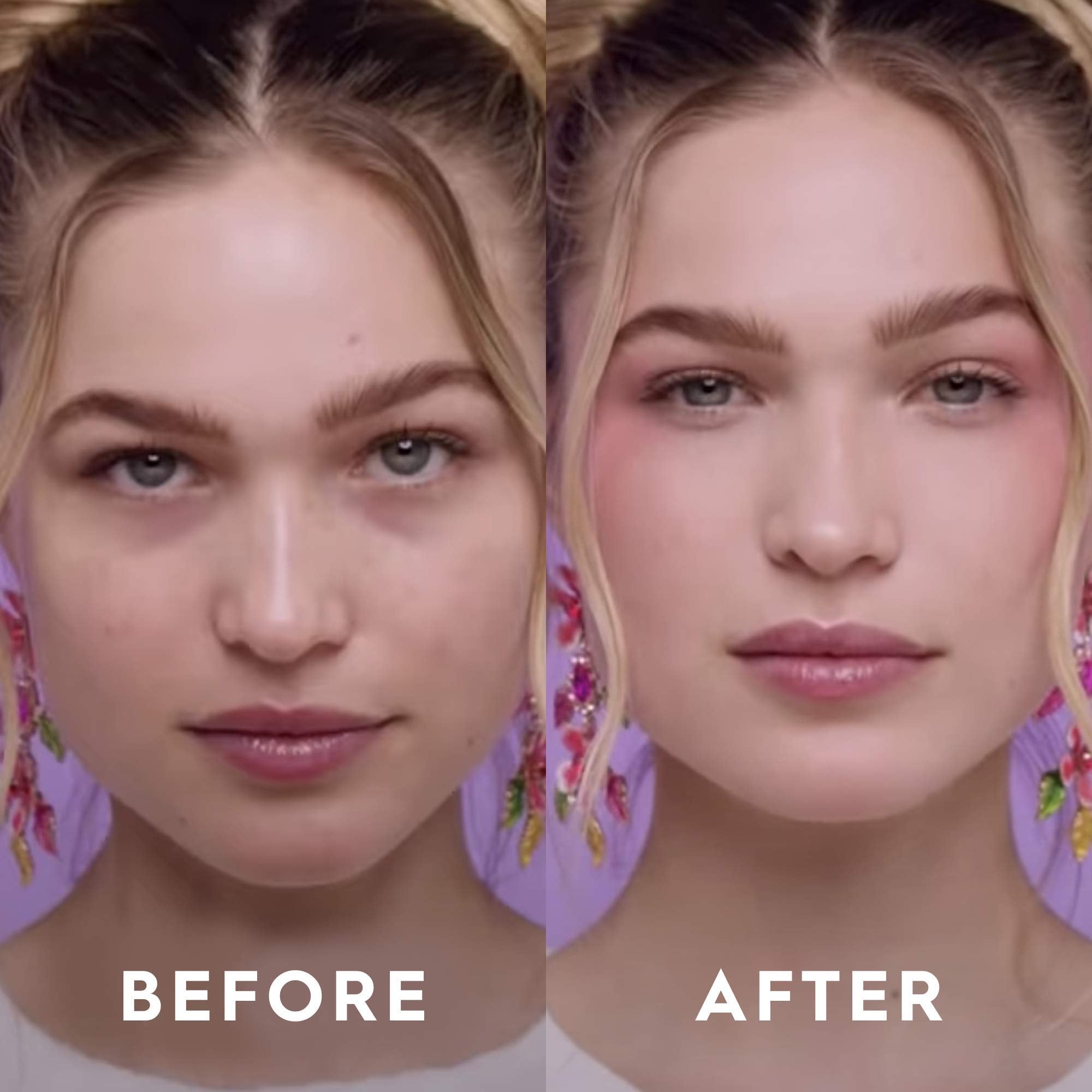 Urban Decay All Nighter primer center-face application demonstrates smooth, even base for makeup.
