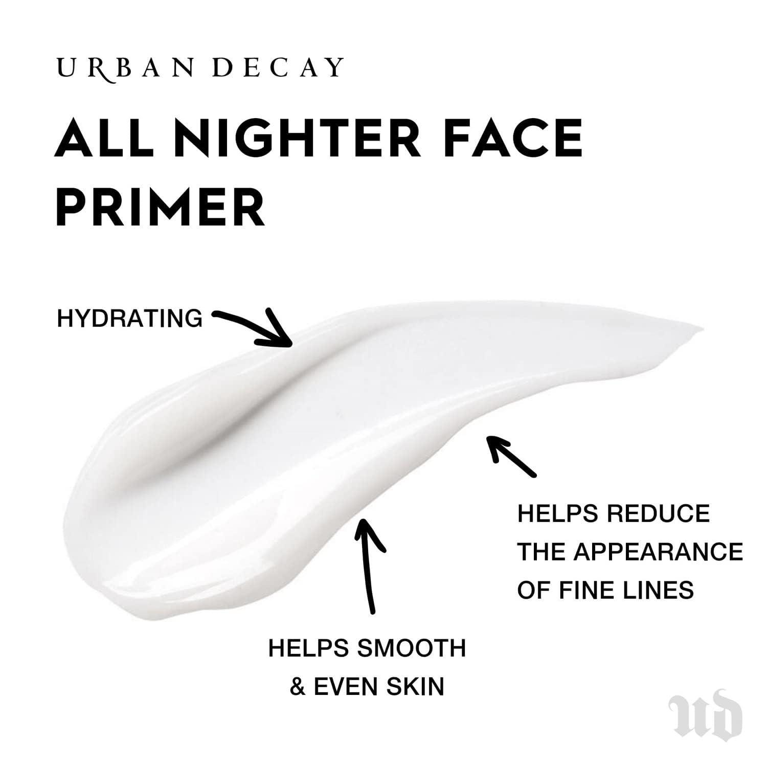 Urban Decay All Nighter texture-sheer demonstrates weightless hydration for fresh makeup.