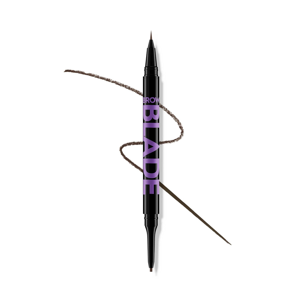 Urban Decay Brow Blade pencil tip for precise microhair strokes.