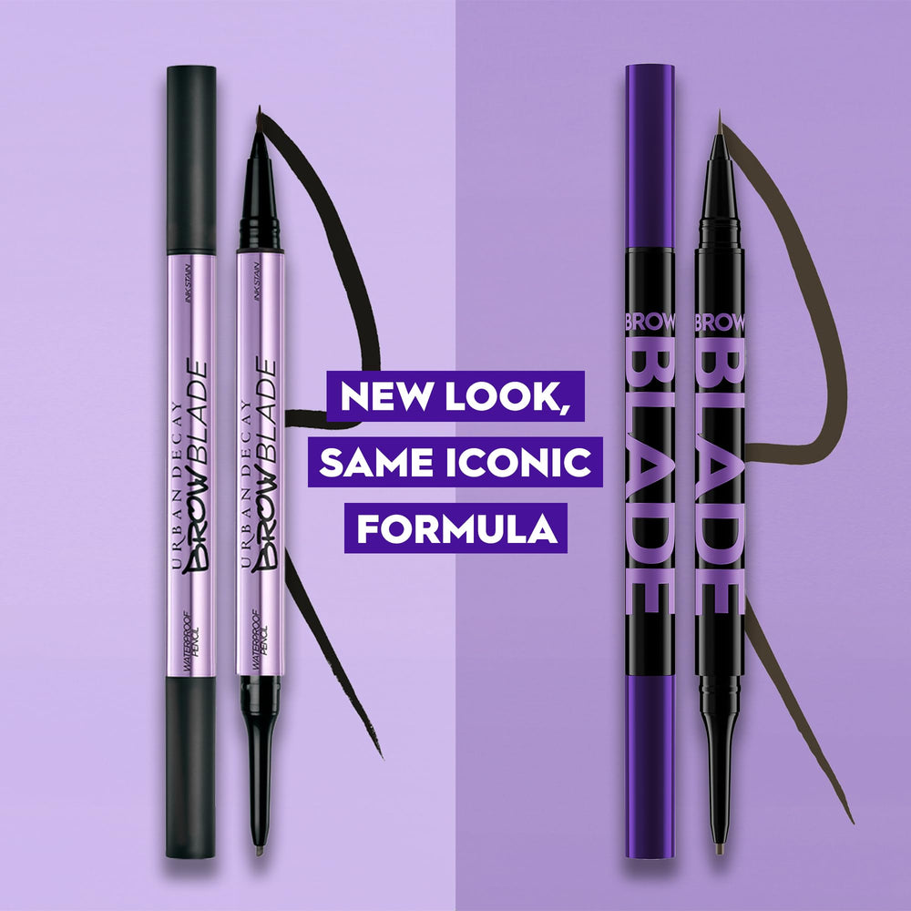 Urban Decay Brow Blade soft shaping pencil tips create natural-looking brows.