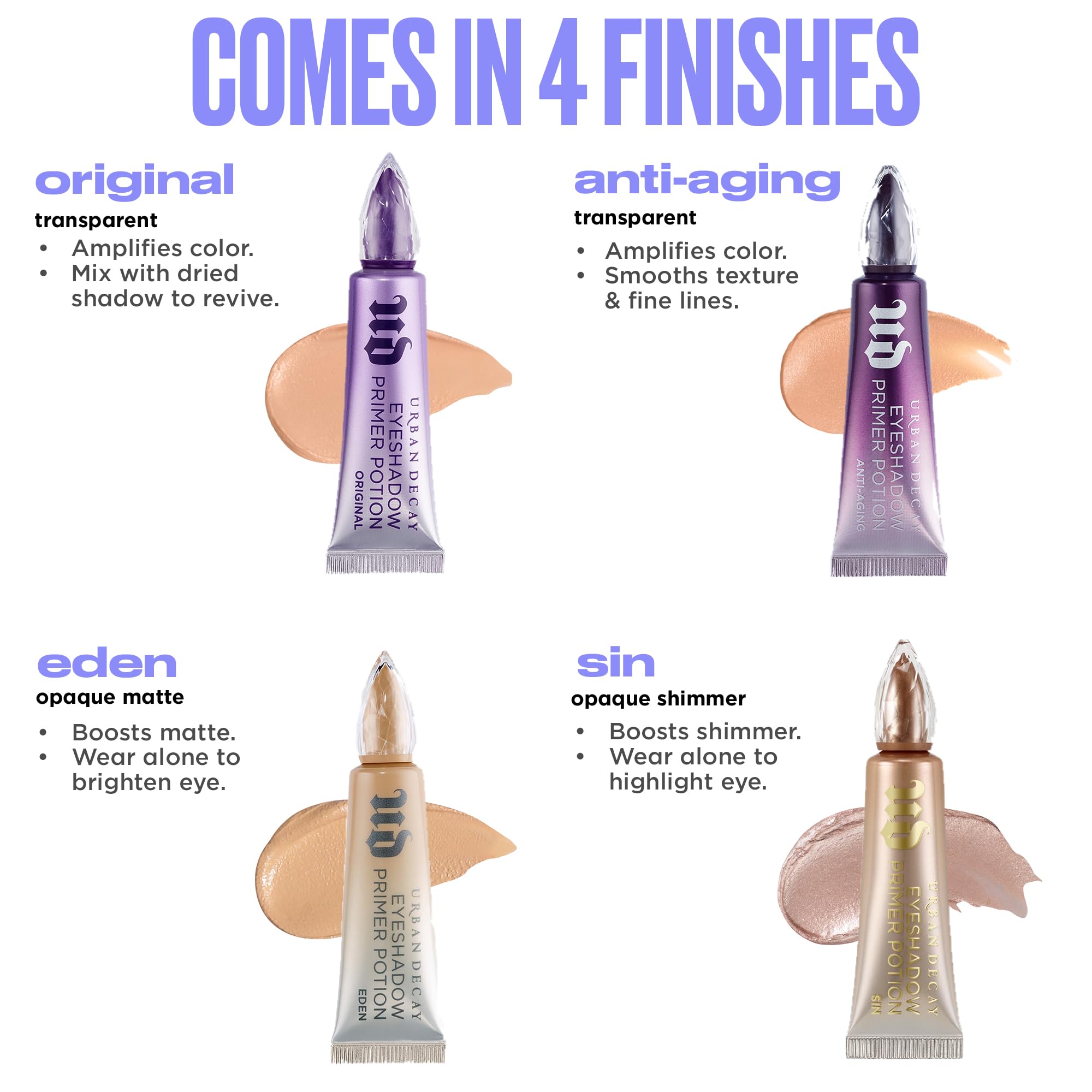 Urban Decay Sin shimmer finish adds subtle highlight to base