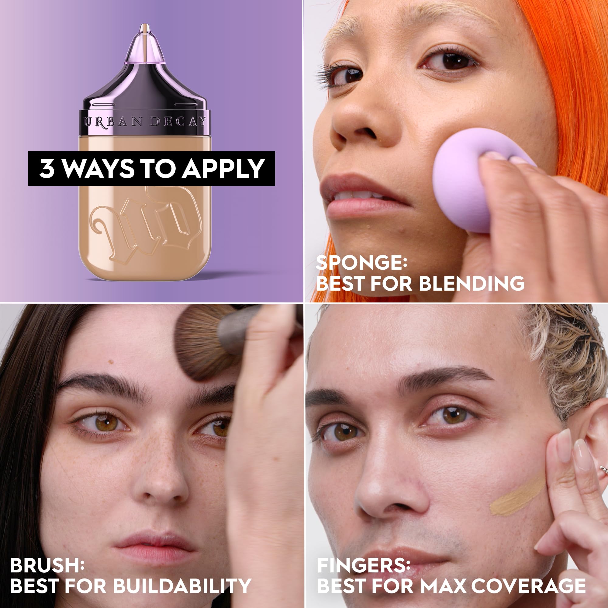Urban Decay Face Bond Foundation 24 hour wear concept with transfer resistance