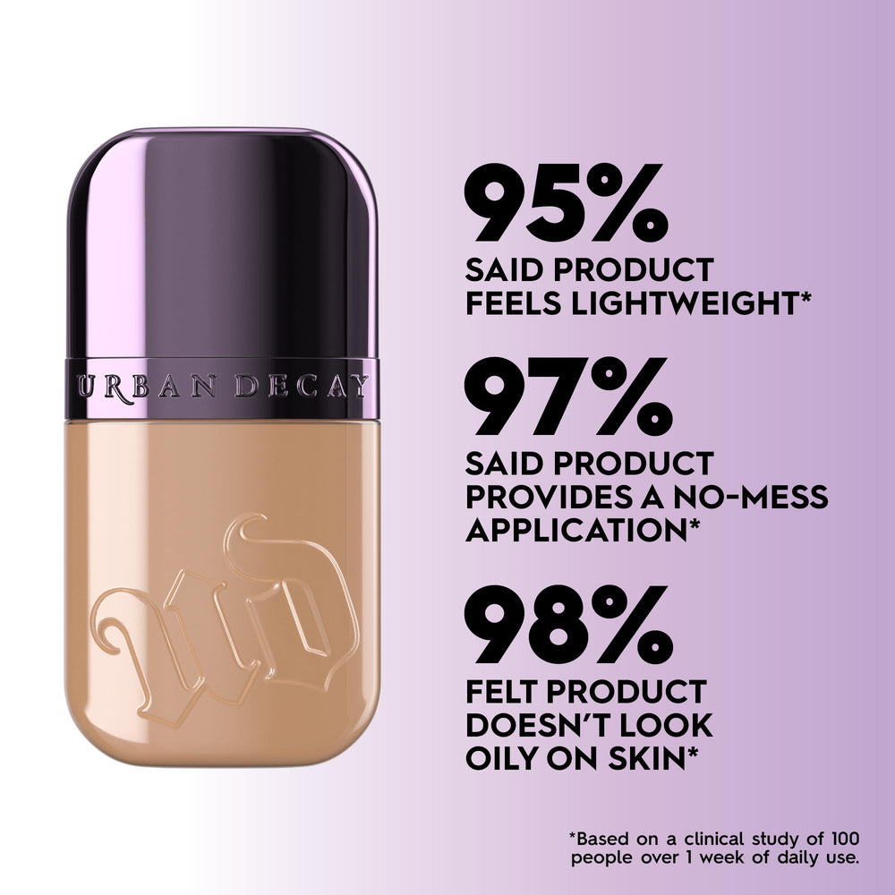 Urban Decay Face Bond Foundation finger application for maximum coverage