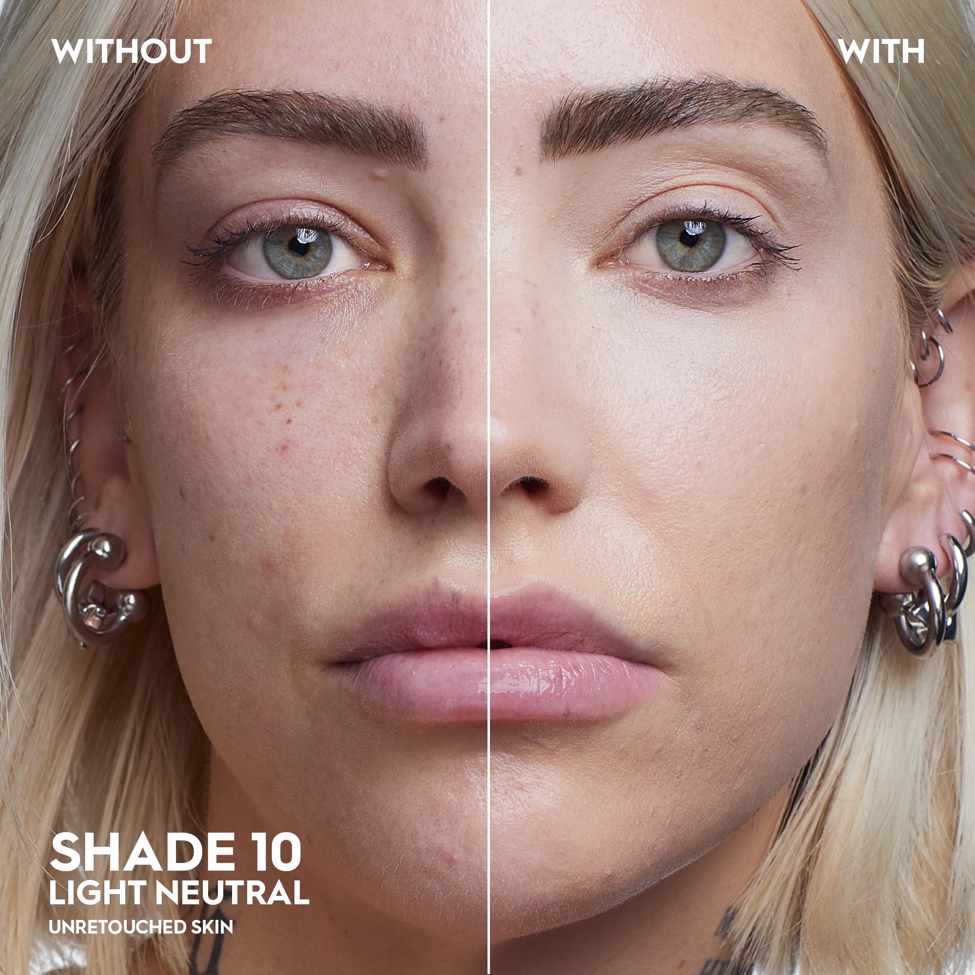 Urban Decay Face Bond Foundation swatches displaying natural matte finish across tones