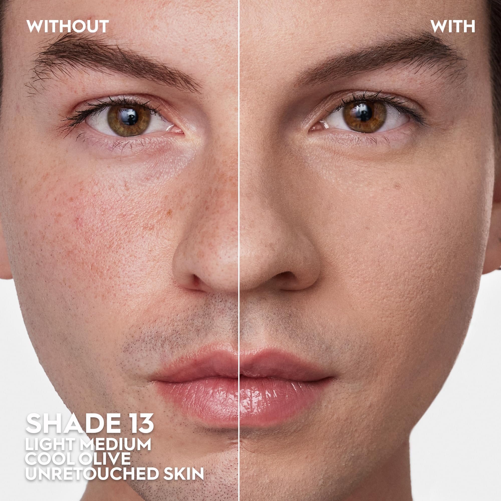 Urban Decay Face Bond Foundation swatches in medium shade show natural matte finish.