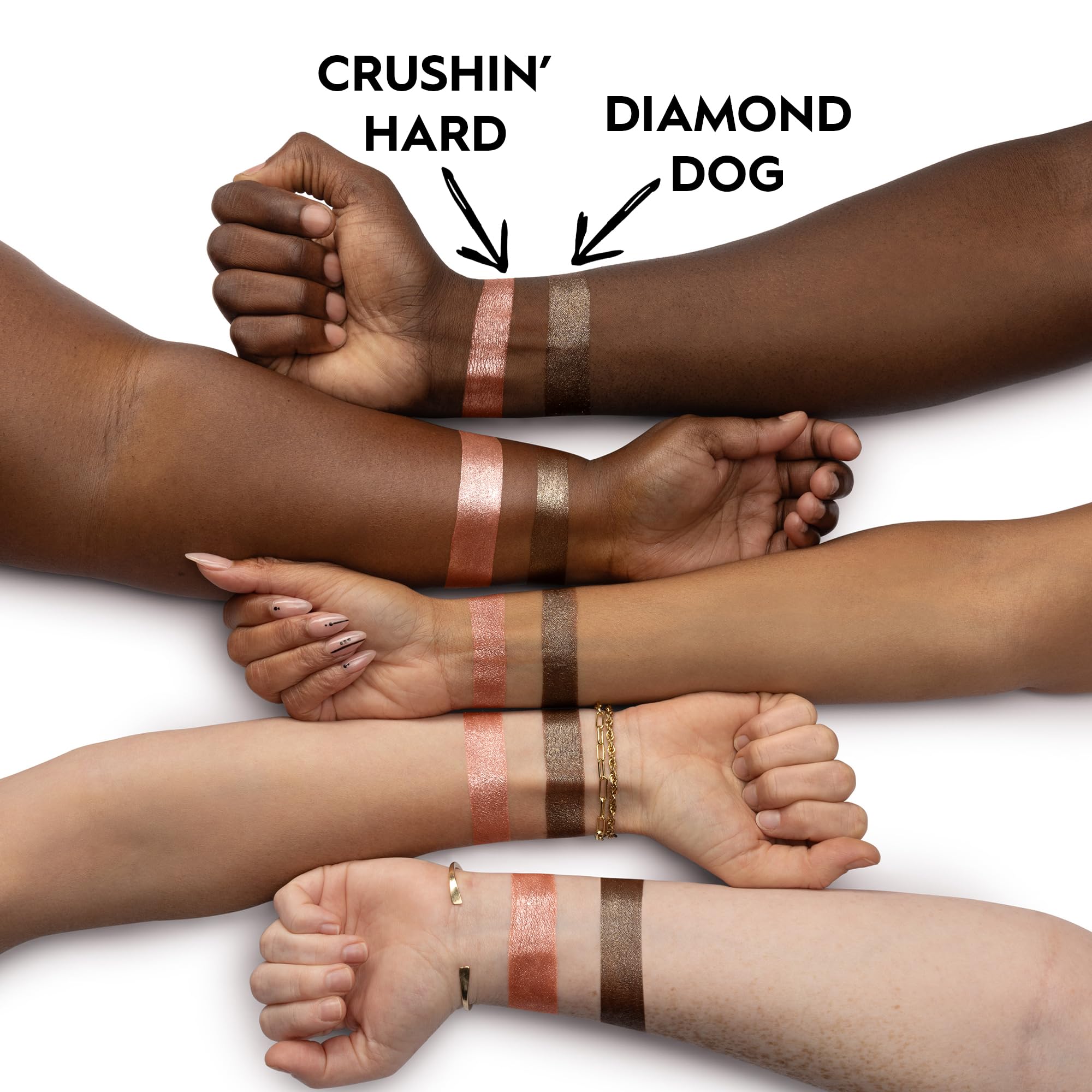 Urban Decay Moondust blends seamlessly with primer for vibrant color.