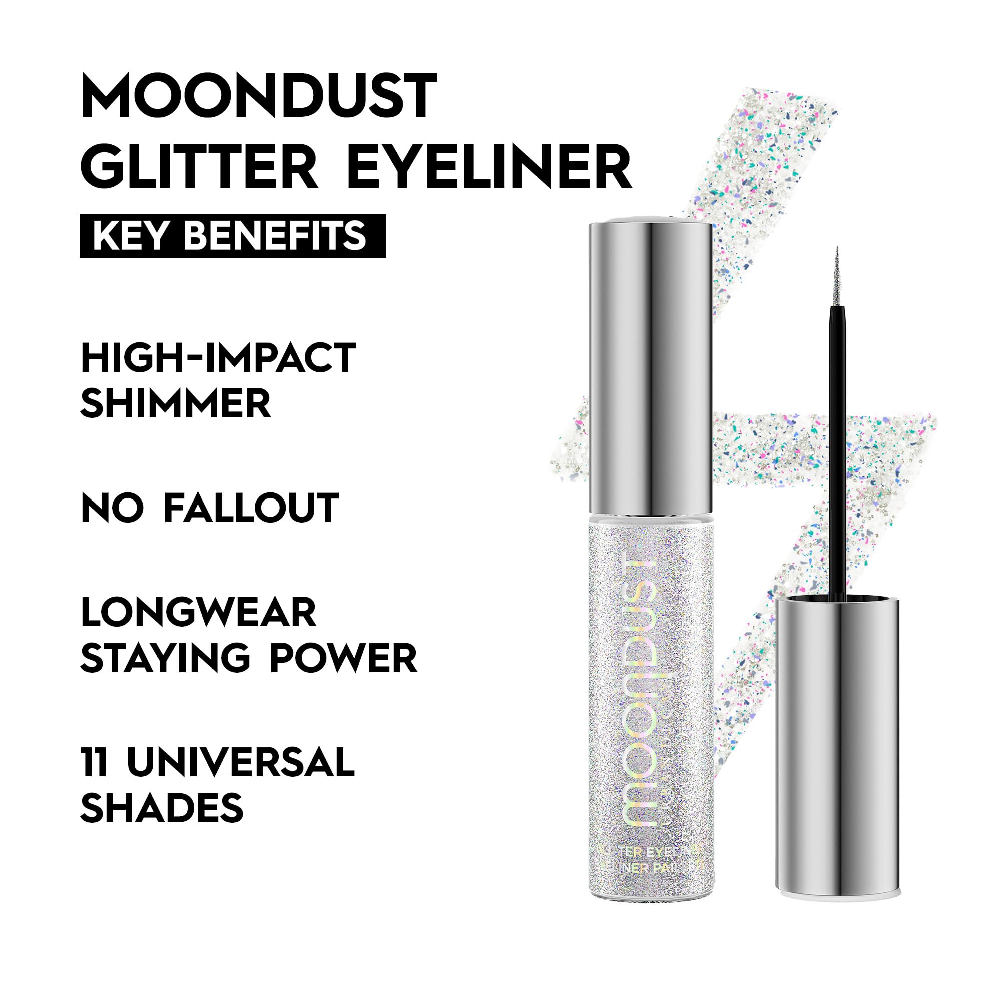 Urban Decay Moondust eyeliner thin-tipped brush enables precise, controlled lines