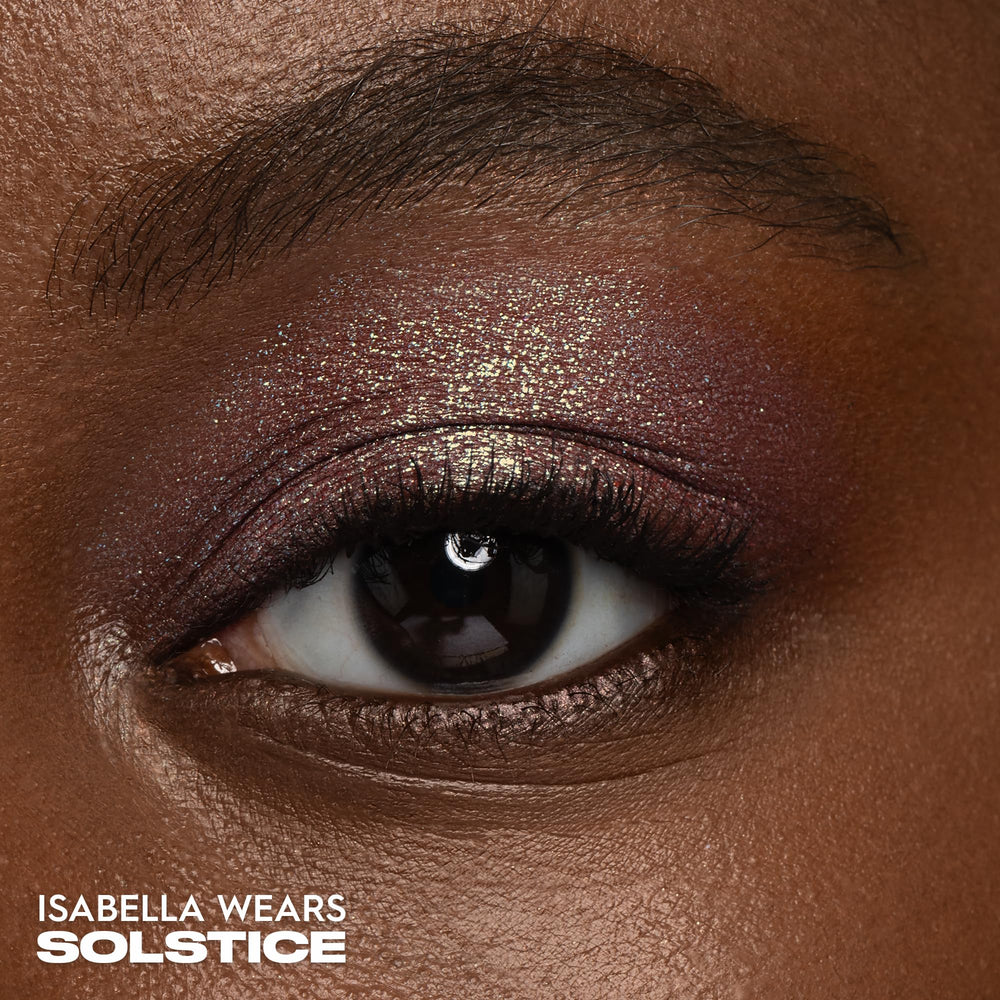 Urban Decay Moondust Solstice wet-look application reveals a foil-like shine.