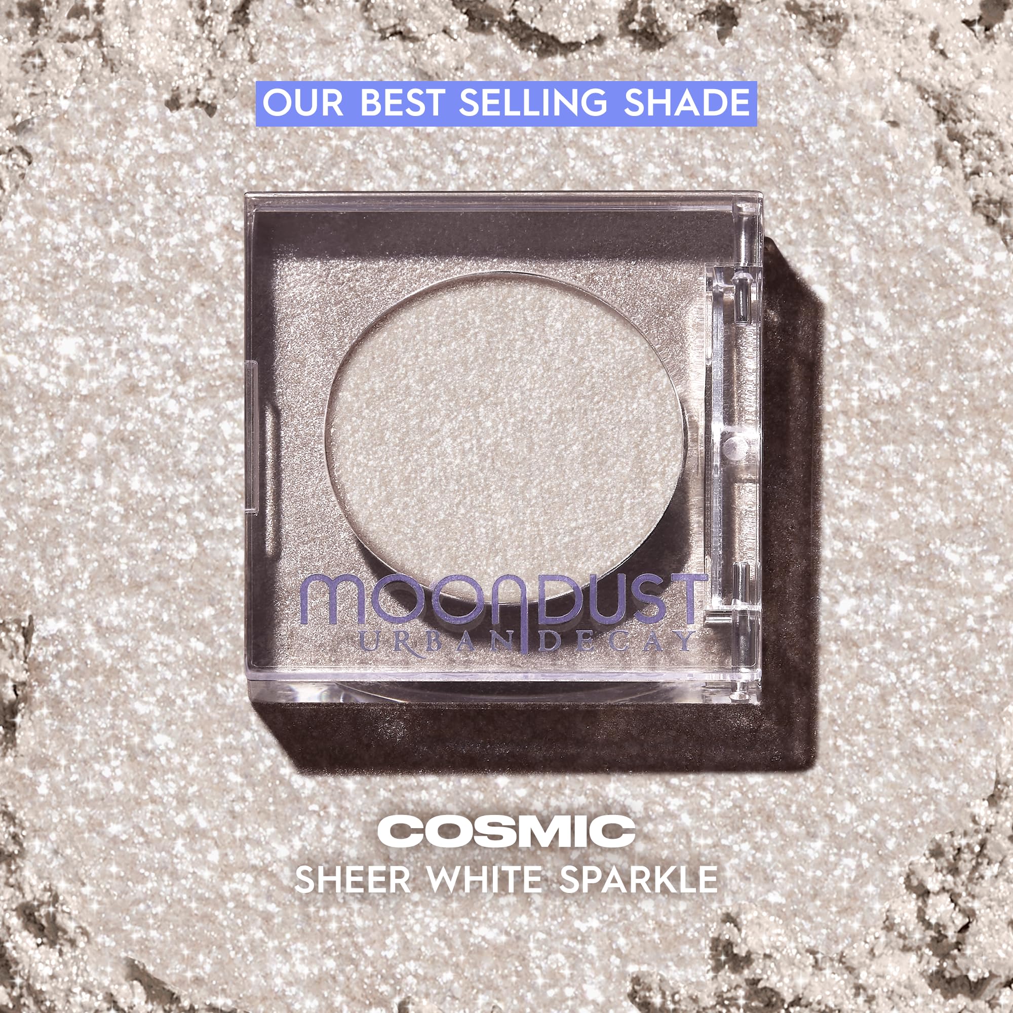 Urban Decay Moondust Wet Look Finish delivers rich shine with subtle glitter on eyes