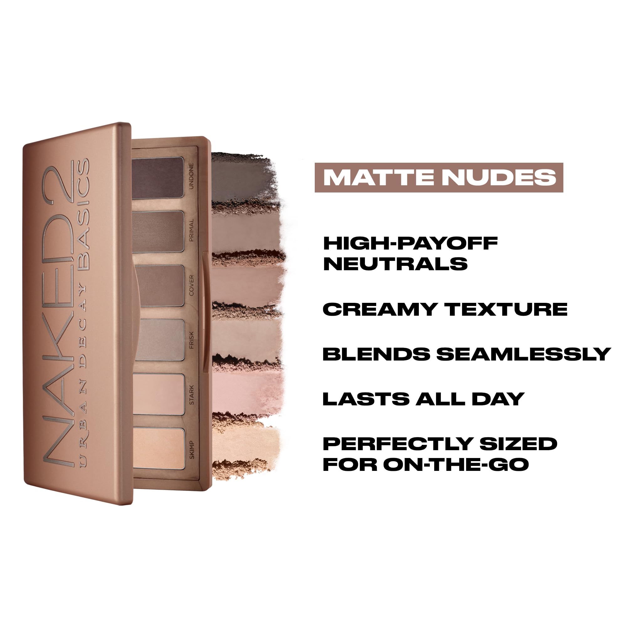 URBAN DECAY Naked 2 Basics mini application shot shows pigment-rich neutrals