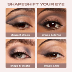 Urban Decay Naked Shaped Palette swatches show versatile cool tones