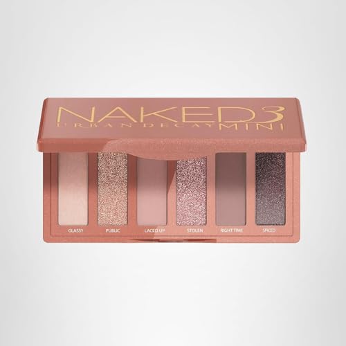Urban Decay Naked3 Mini mirror-in-case supports on-the-go touch ups.