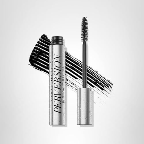 Urban Decay Perversion Volumizing Mascara application with primer prep for bold false-lash look.