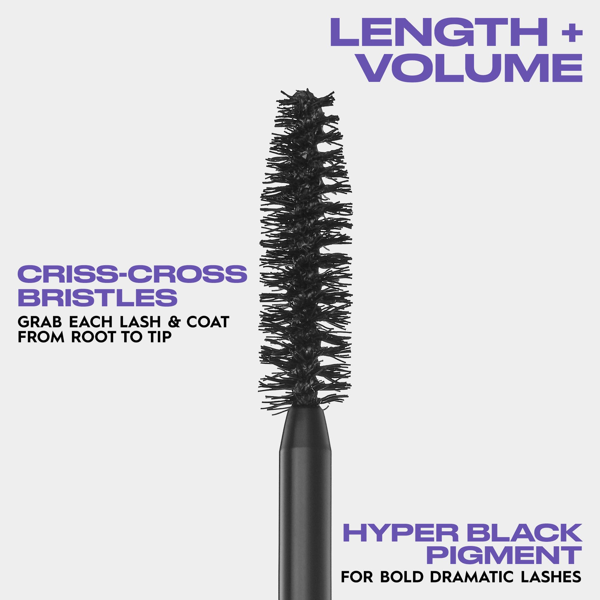 Urban Decay Perversion Volumizing Mascara lash swatch displaying deep black color payoff.
