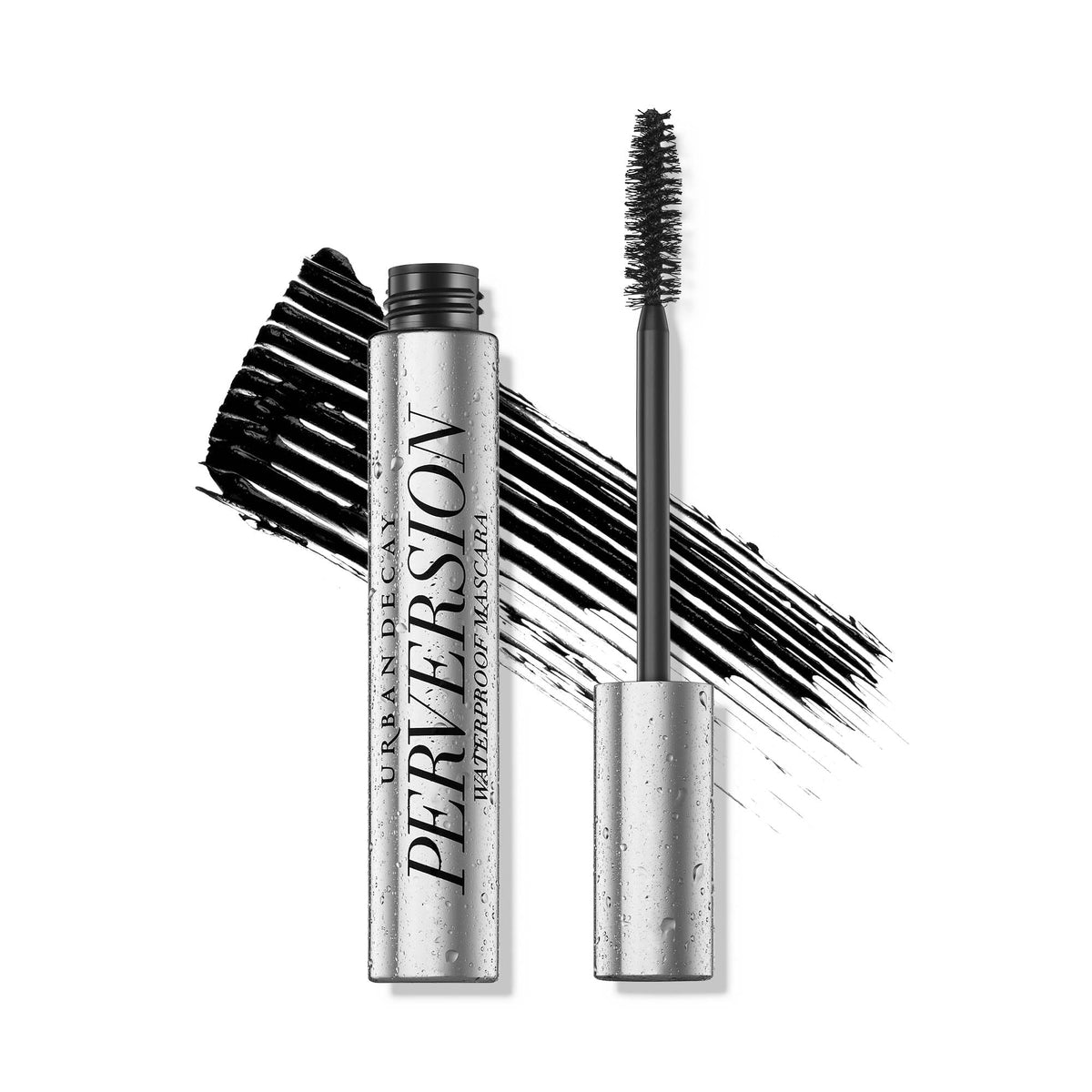 Urban Decay Perversion Volumizing Mascara tube closeup highlighting rich pigment for bold definition.