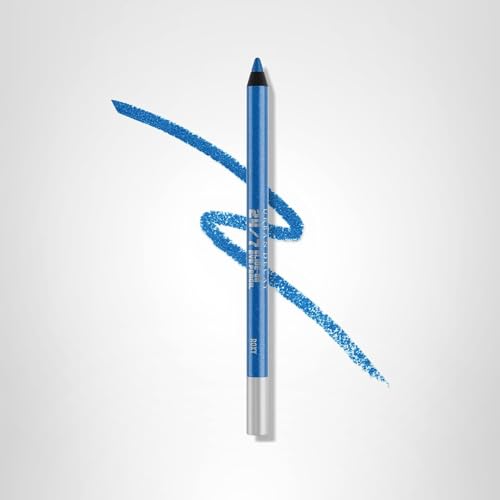 Roxy metallic blue glitter close-up highlights shimmer finish.