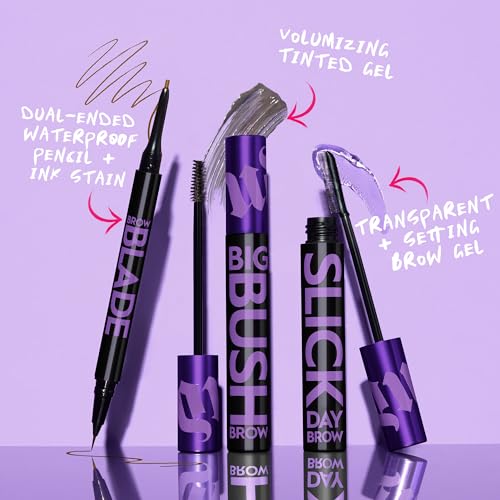 Urban Decay Slick Day Brow Gel flake-proof finish on brows in use.