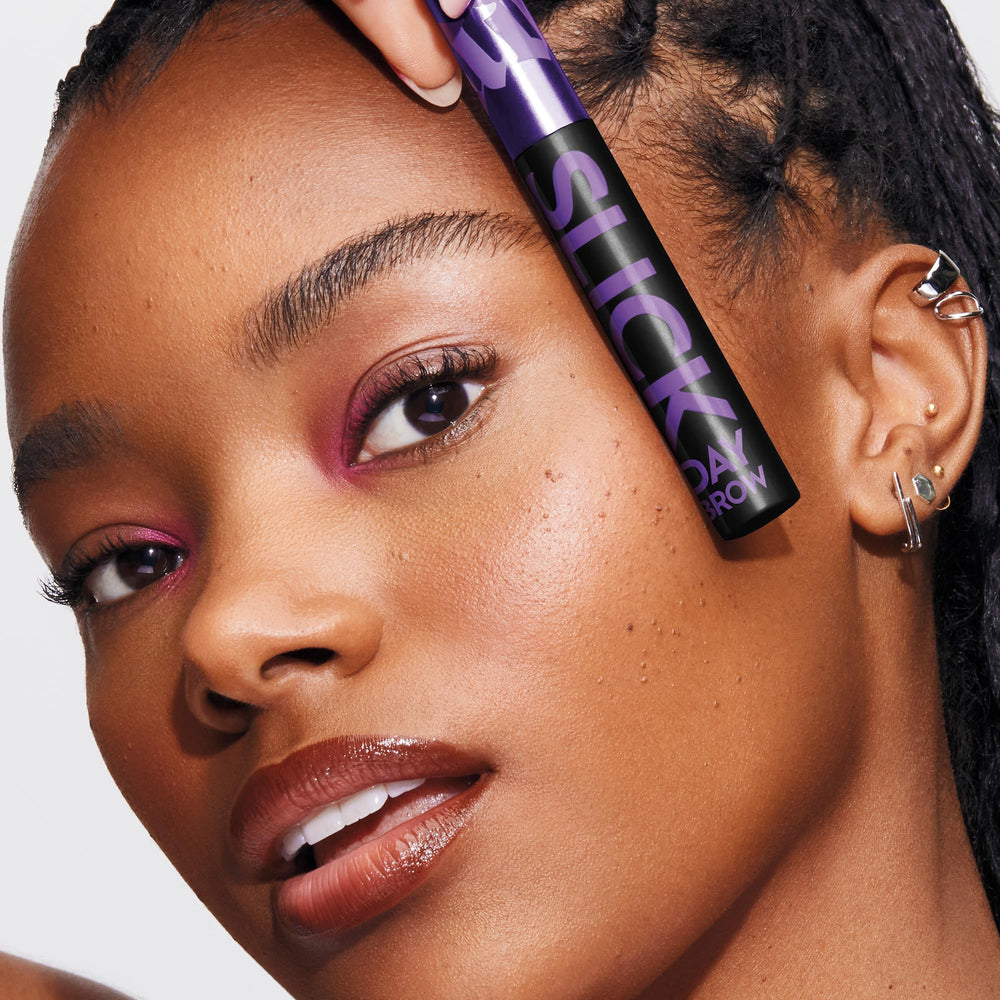 Urban Decay Slick Day Brow Gel in use for long wear on brows.