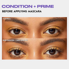Urban Decay Subversion Lash Primer cream coating lashes before mascara for added volume.