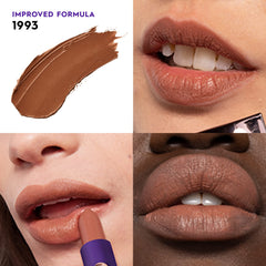 Urban Decay Vice Hydrating Lipstick 1993 matte finish swipe for long-wearing color.