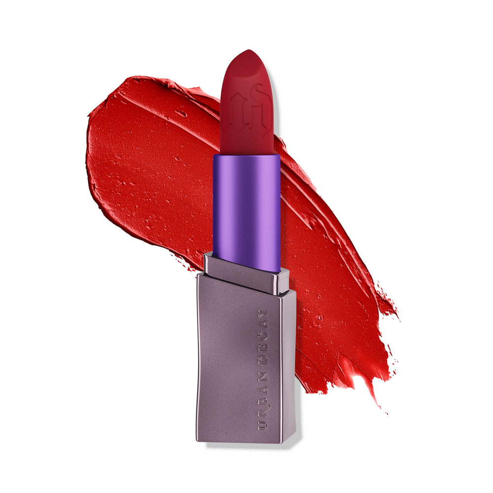 Urban Decay Vice Hydrating Lipstick Bad Blood packaging showcases a sleek premium look.