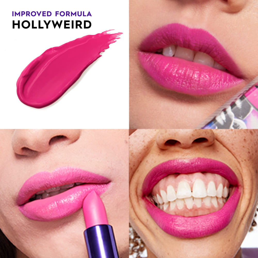 URBAN DECAY Vice Hydrating Lipstick Hollyweird close-up swatch highlights texture and pigmentation