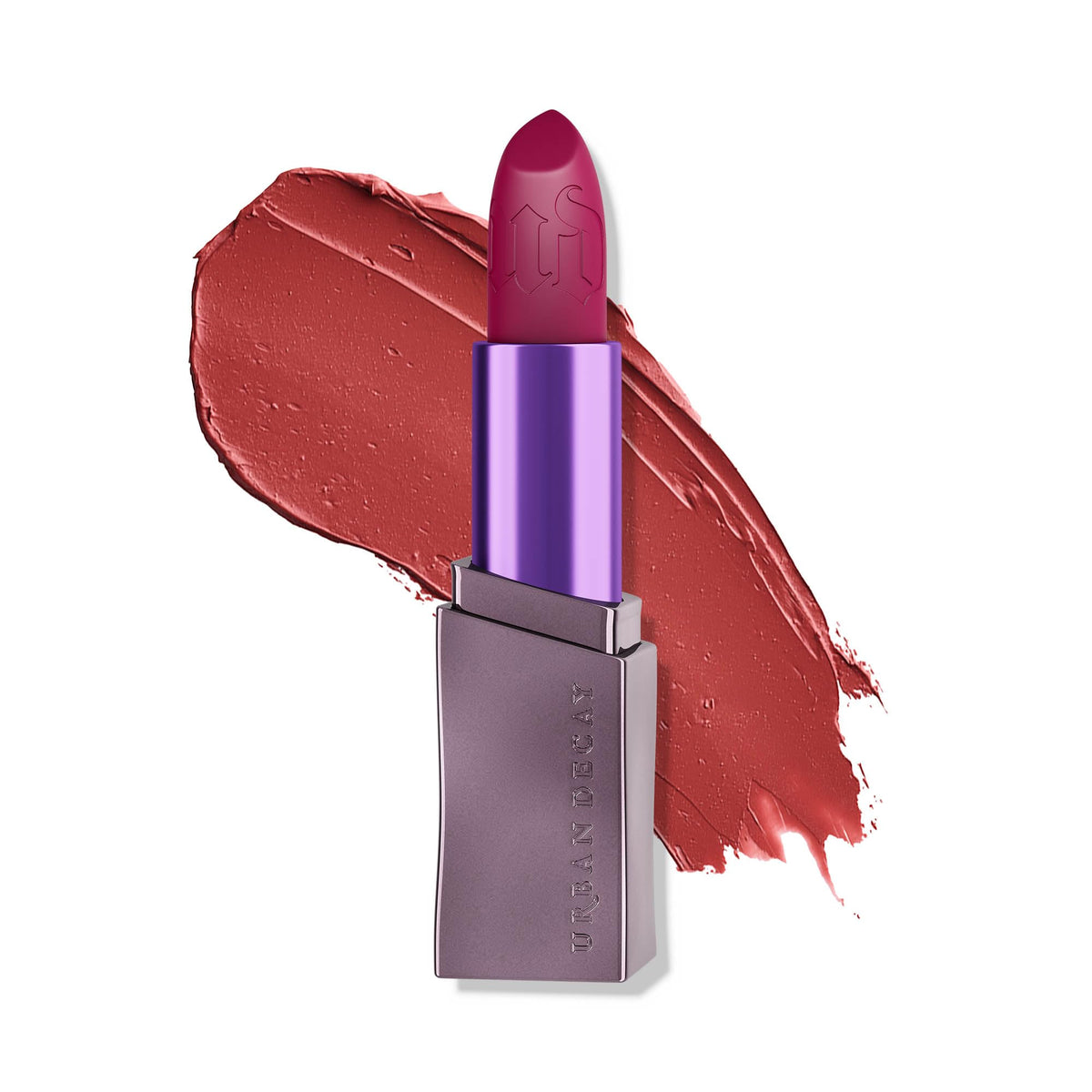 Urban Decay Vice Hydrating Lipstick Manic front view shows creamy color and hydration.