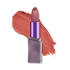 Urban Decay Vice Hydrating Lipstick Naked Rose Nude in cream finish with creamy texture.