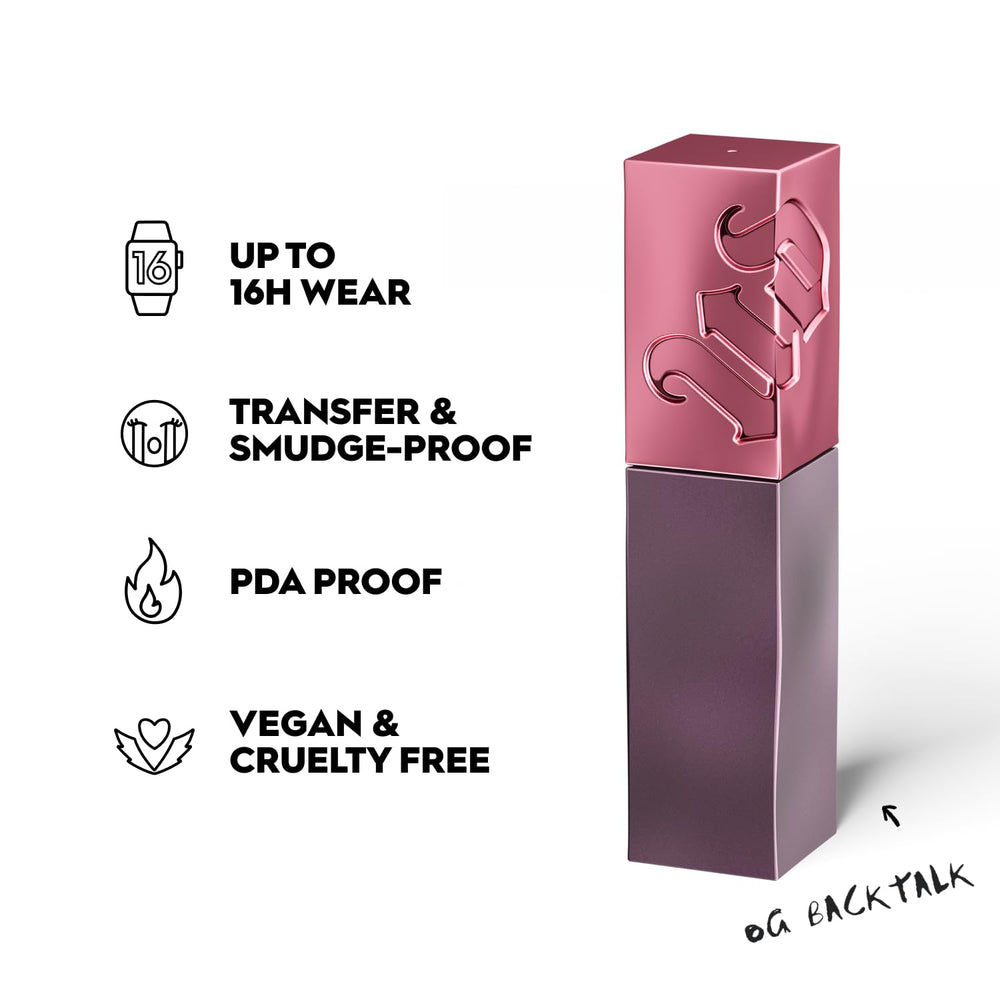 Urban Decay Vice Lip Bond shake-and-apply action demonstrates quick activation.